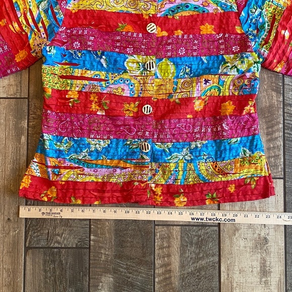 Life Style Colorful Patchwork Jacket - Picture 10 of 11